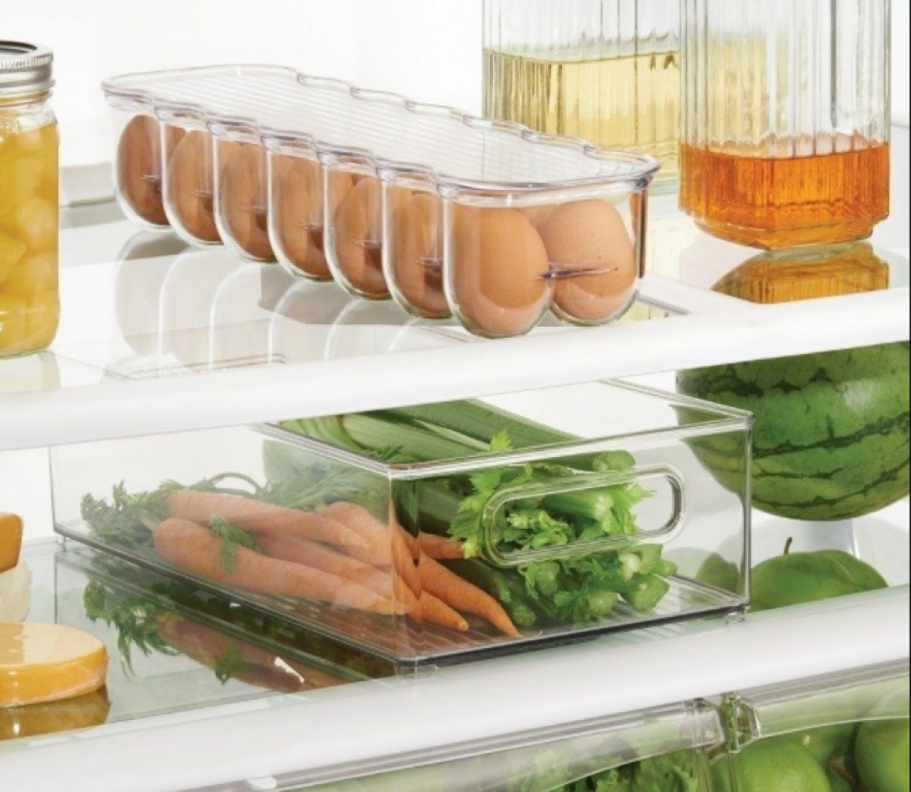 Låda för 14 Ã„gg, Smal, FRIDGE BINZ, 36 x 11 x H 7,6 cm, Transparent i gruppen Förvaring / Köksförvaring / Kylskåpsförvaring hos SmartaSaker.se (41726)