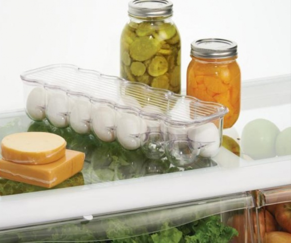 Låda för 14 Ã„gg, Smal, FRIDGE BINZ, 36 x 11 x H 7,6 cm, Transparent i gruppen Förvaring / Köksförvaring / Kylskåpsförvaring hos SmartaSaker.se (41726)