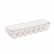 Låda för 14 Ägg, Långsmal, RANGEMENT FRIGO, 37 x 11 x H 7,6 cm, Klar Låda för 14 Ägg, Långsmal, RANGEMENT FRIGO, 37 x 11 x H 7,6 cm, Klar