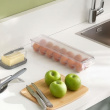 Låda för 14 Ägg, Långsmal, RANGEMENT FRIGO, 37 x 11 x H 7,6 cm, Klar Låda för 14 Ägg, Långsmal, RANGEMENT FRIGO, 37 x 11 x H 7,6 cm, Klar