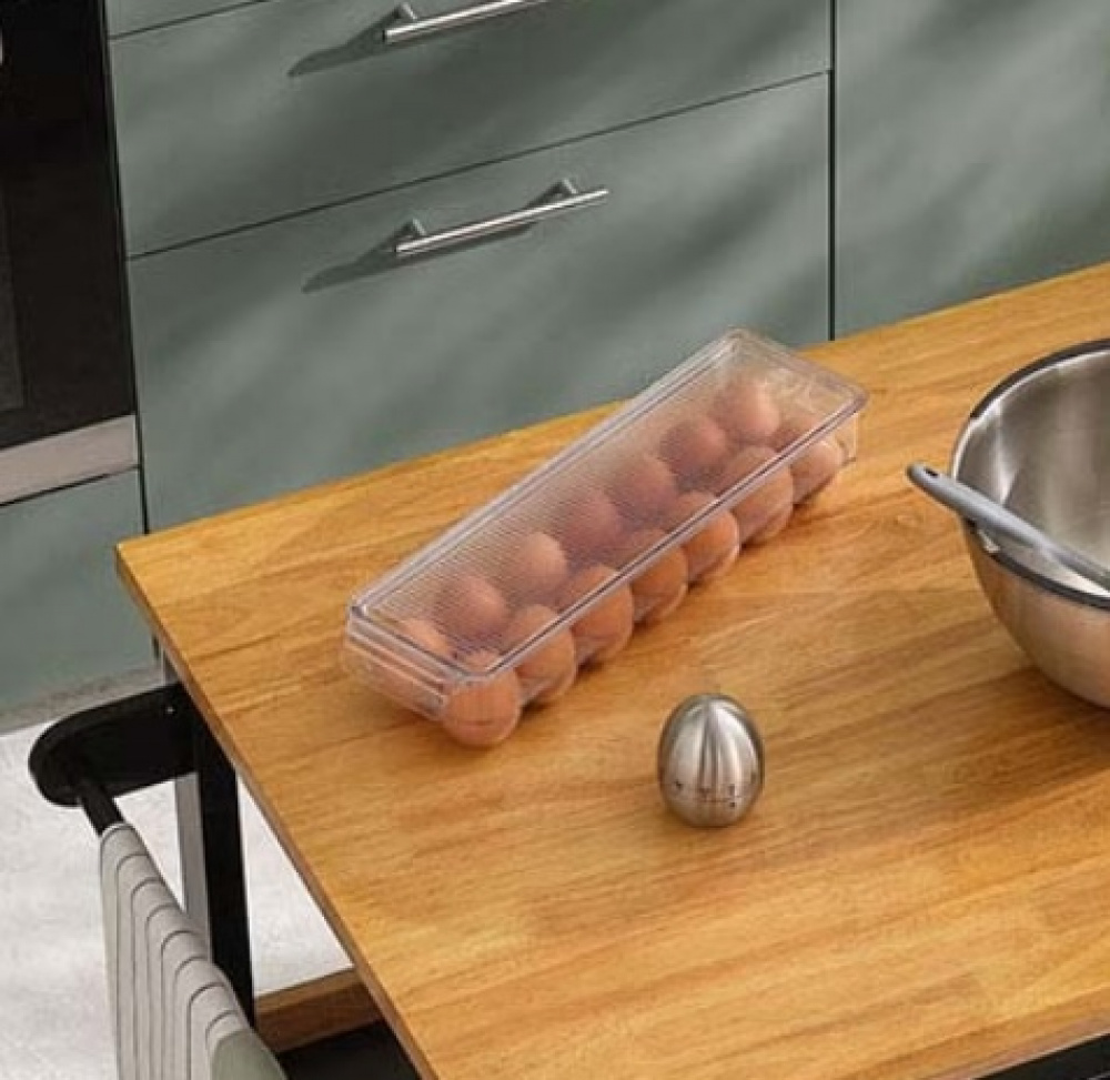 Låda för 14 Ägg, Långsmal, RANGEMENT FRIGO, 37 x 11 x H 7,6 cm, Klar i gruppen Förvaring / Köksförvaring / Kylskåpsförvaring hos SmartaSaker.se (41727)