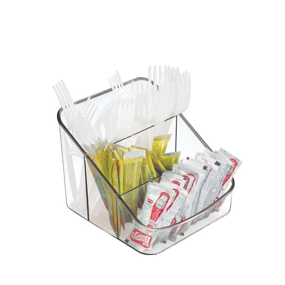 Låda för kryddpåsar, 3 fack, LINUS PACKET ORGANIZER, 15,5 x 16 x H 13 cm, Transparent i gruppen Förvaring / Köksförvaring / Förvaringsburkar hos SmartaSaker.se (41745)