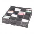 Låda för sortering 16 fack, PIXEL DRAWER ORGANISER, 32 x 32 x H 8 cm, Grå Låda för sortering 16 fack, PIXEL DRAWER ORGANISER, 32 x 32 x H 8 cm, Grå