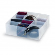 Låda för sortering, 12 fack, DIVISORI PER CASETTI, 30 x 30 x H8 cm, Transparent vit Låda för sortering, 12 fack, DIVISORI PER CASETTI, 30 x 30 x H8 cm, Transparent vit