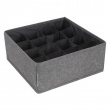 Låda för sortering, 16 fack, BIGSO SOFT DRAWER SQUARE ORGANIZER, 29 x 29 x H 11 cm Låda för sortering, 16 fack, BIGSO SOFT DRAWER SQUARE ORGANIZER, 29 x 29 x H 11 cm