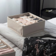 Låda för sortering, 16 fack, BIGSO SOFT DRAWER SQUARE ORGANIZER, 29 x 29 x H 11 cm Låda för sortering, 16 fack, BIGSO SOFT DRAWER SQUARE ORGANIZER, 29 x 29 x H 11 cm