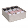 Låda för sortering, 16 fack, BIGSO SOFT DRAWER SQUARE ORGANIZER, 29 x 29 x H 11 cm Låda för sortering, 16 fack, BIGSO SOFT DRAWER SQUARE ORGANIZER, 29 x 29 x H 11 cm