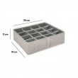 Låda för sortering, 16 fack, ORGA DRAWER ORGANIZER, 35 x 31 x H 11 cm, Beige - Grå Låda för sortering, 16 fack, ORGA DRAWER ORGANIZER, 35 x 31 x H 11 cm, Beige - Grå