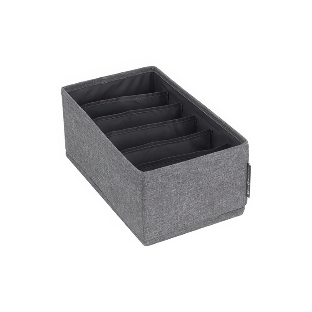 Låda för sortering, 6 fack, BIGSO SOFT DRAWER ORGANIZER, 16,5 x 29 x H 11 cm i gruppen Förvaring / Garderobsförvaring / Sorteringslådor hos SmartaSaker.se (41763)