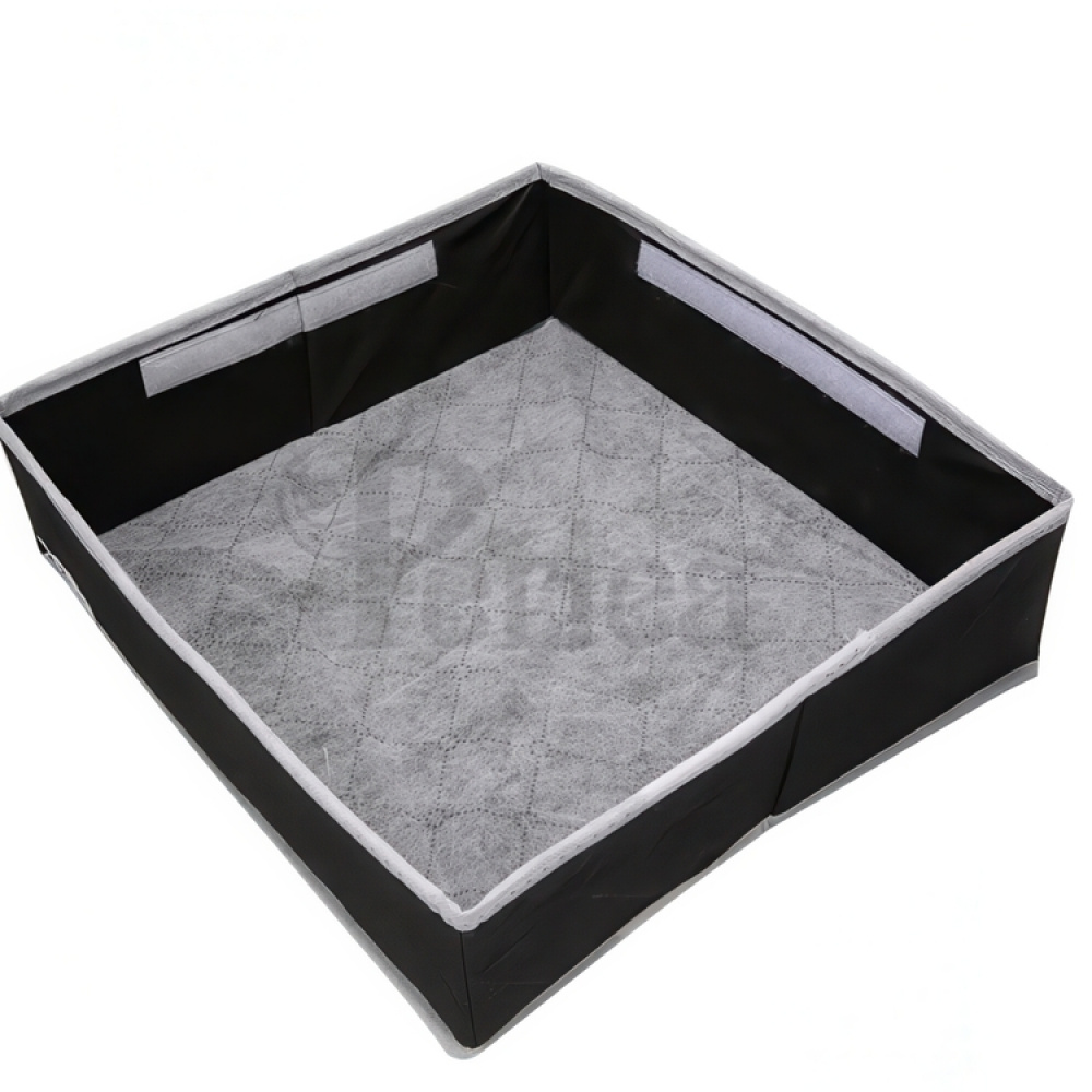 Låda för sortering, tyg, 30 fack, FOSY DRAWER ORGANISER, 32 x 32 x H 10 cm, Svart i gruppen Förvaring / Garderobsförvaring / Sorteringslådor hos SmartaSaker.se (41766)