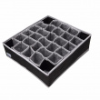 Låda för sortering, tyg, 30 Fack, OLA DRAWER ORGANISER, 34 x 32 x H10cm, Mörkgrå Låda för sortering, tyg, 30 Fack, OLA DRAWER ORGANISER, 34 x 32 x H10cm, Mörkgrå