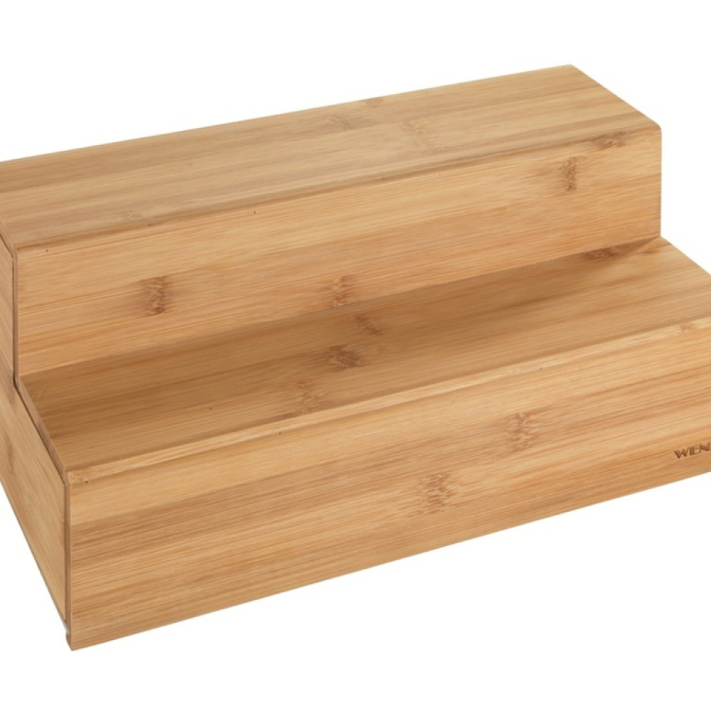 Låda för tepåsar, BAMBU TRAPPA, 33 x 15 x H 17,5 cm, Brun i gruppen Förvaring / Köksförvaring / Förvaringsburkar hos SmartaSaker.se (41770)