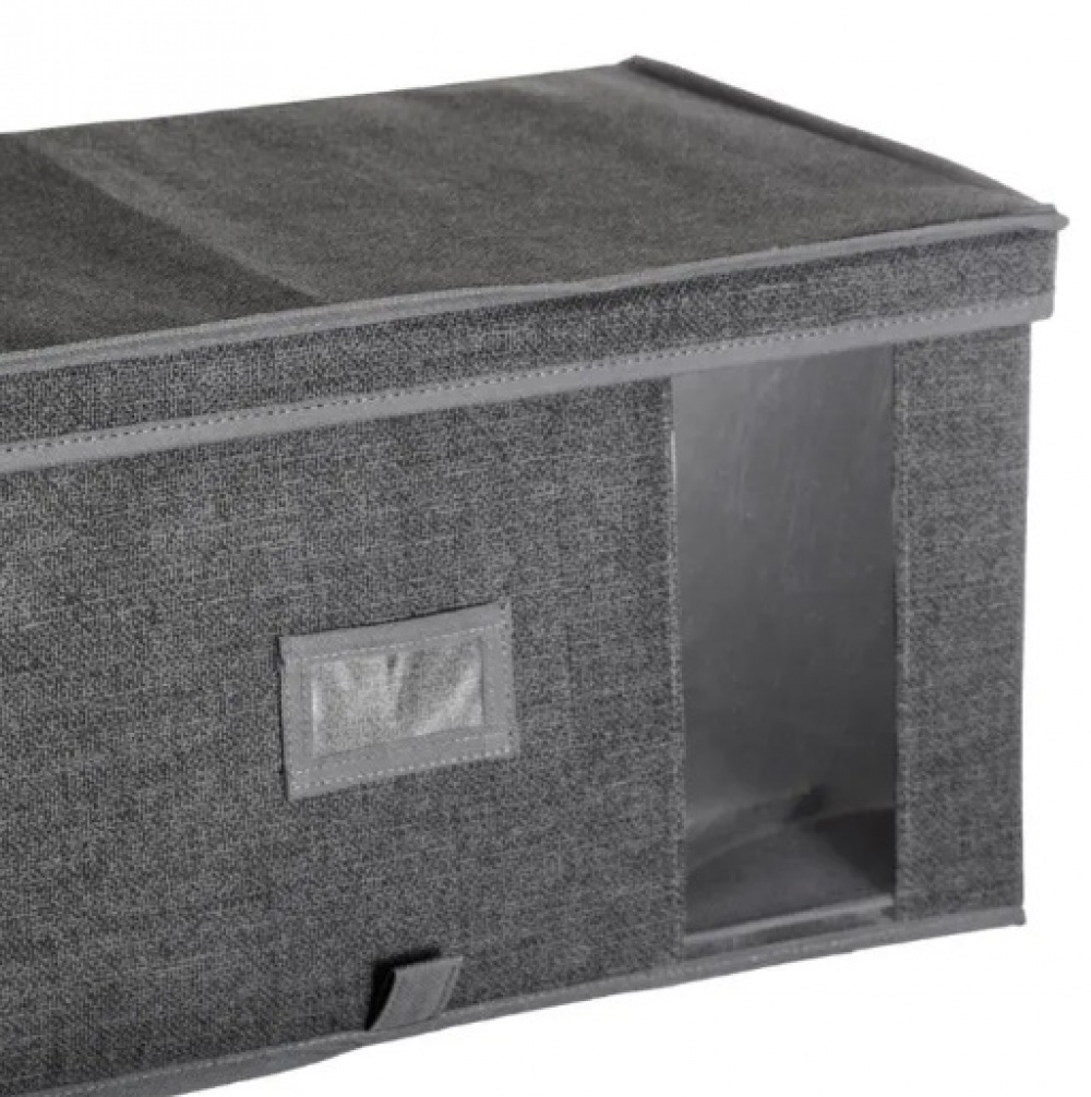 Låda i tyg med lock, ORSO STORAGE BOX XL, 50 x 30 x H 25 cm, Mörkgrå i gruppen Förvaring / Förvaringslådor hos SmartaSaker.se (41773)
