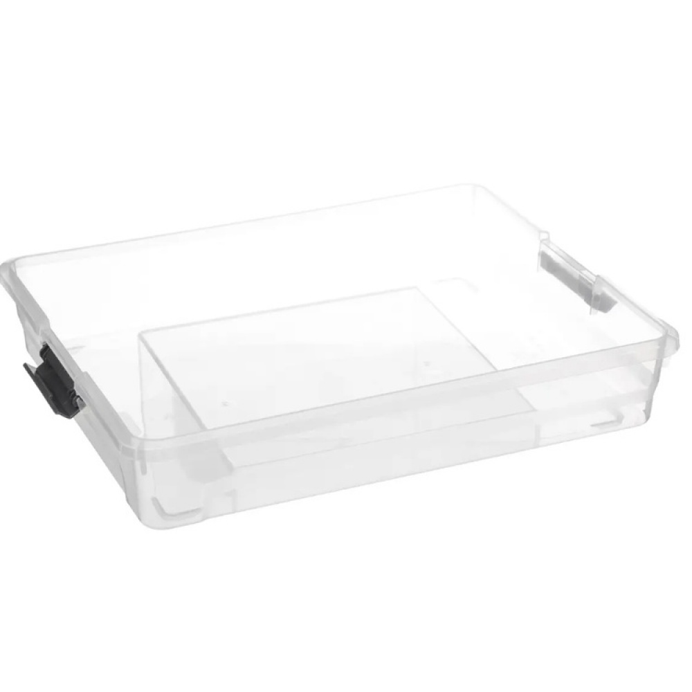 Låda med 12 burkar för sortering, EZY SORT IT LARGE, 35 x 28,5 x H 7 cm, Transparent / Grå i gruppen Förvaring / Förvaringslådor hos SmartaSaker.se (41783)