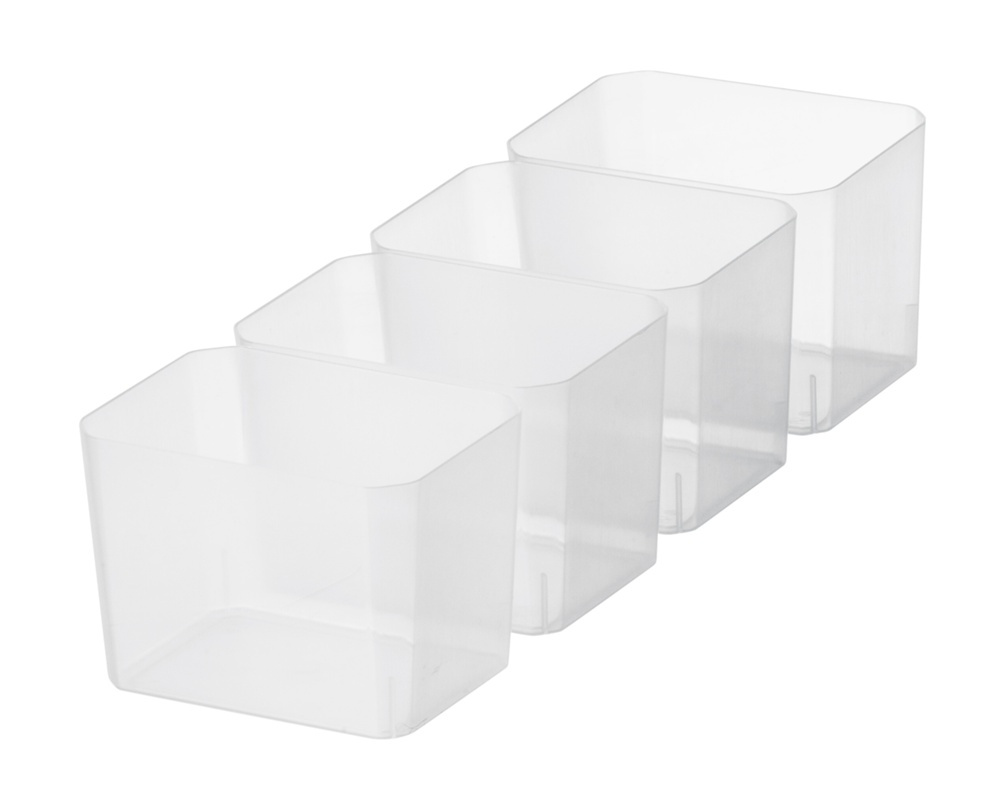 Låda med 4 insatser, SMARTSTORE 3,5L, CLASSIC, Långsmal, 38 x 14 x H 11 cm, Transparent / Svart i gruppen Förvaring / Förvaringslådor hos SmartaSaker.se (41784)