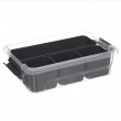 Låda med 4 burkar för sortering, EZY SORT IT SMALL, 22.5 x 15.5 x H 7 cm, Transparent / Grå Låda med 4 burkar för sortering, EZY SORT IT SMALL, 22.5 x 15.5 x H 7 cm, Transparent / Grå
