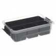 Låda med 4 burkar för sortering, EZY SORT IT SMALL, 22.5 x 15.5 x H 7 cm, Transparent / Grå Låda med 4 burkar för sortering, EZY SORT IT SMALL, 22.5 x 15.5 x H 7 cm, Transparent / Grå