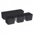 Låda med 4 burkar för sortering, EZY SORT IT SMALL, 22.5 x 15.5 x H 7 cm, Transparent / Grå Låda med 4 burkar för sortering, EZY SORT IT SMALL, 22.5 x 15.5 x H 7 cm, Transparent / Grå