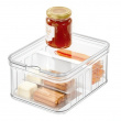 Låda med avdelare och lock, Stapelbar, CRISP SMALL DIVIDED BIN, Transparent / Vit Låda med avdelare och lock, Stapelbar, CRISP SMALL DIVIDED BIN, Transparent / Vit