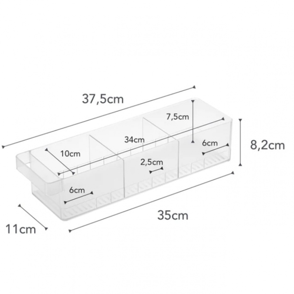 Låda med avdelare, Stapelbar, TOWER MODERN FRIDGE ORGANIZER , Yamazaki, Frostigt Transparent i gruppen Förvaring / Köksförvaring / Kylskåpsförvaring hos SmartaSaker.se (41787)