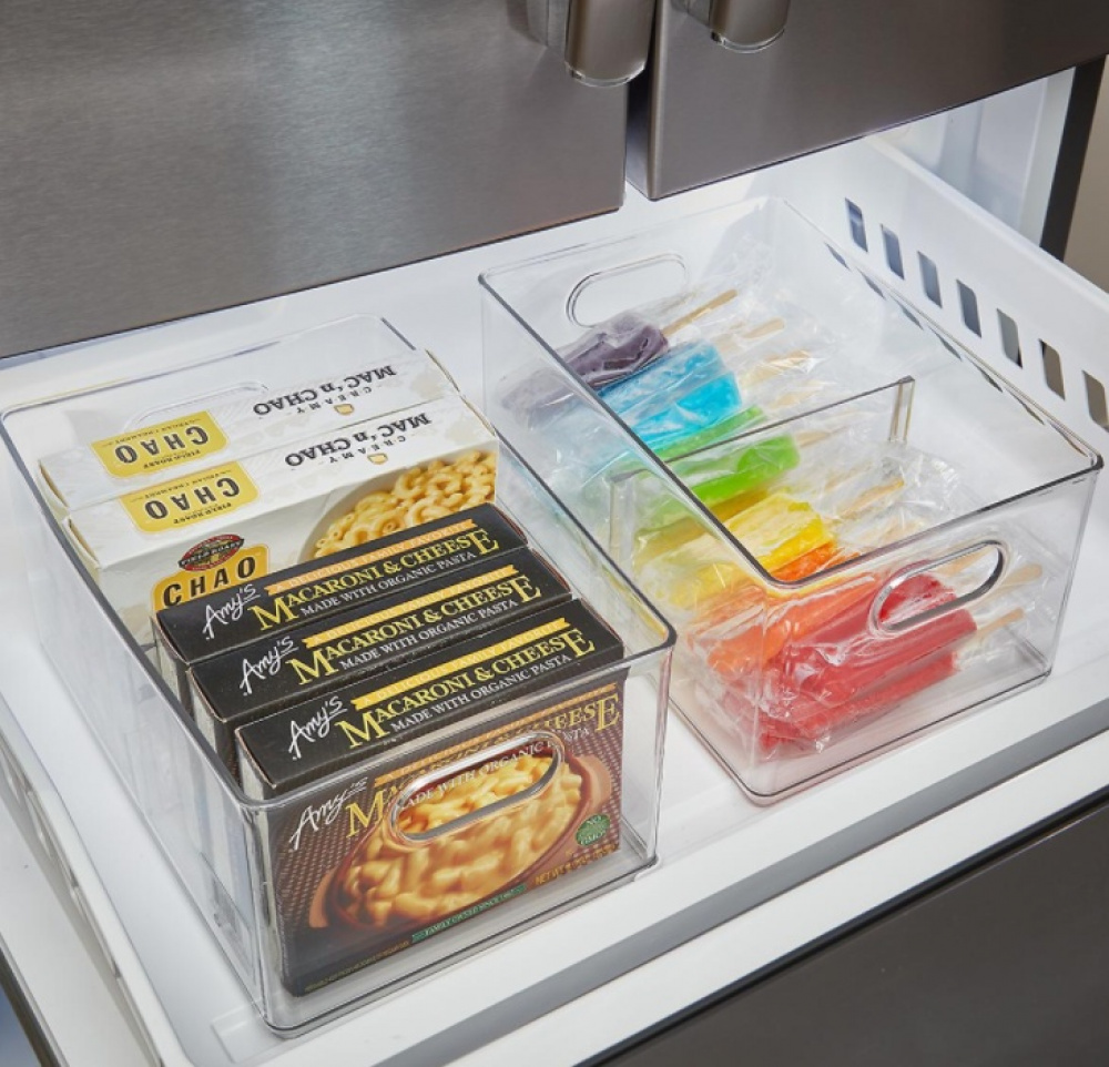 Låda med avdelare, THE HOME EDIT FREEZER BIN, 20,3 x 30,5 x H15,2 cm, Transparent i gruppen Förvaring / Köksförvaring / Matlådor hos SmartaSaker.se (41788)