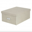 Låda med etiketthållare, BIGSO KATIA CANVAS, 39 x 28,5 x H 16 cm Låda med etiketthållare, BIGSO KATIA CANVAS, 39 x 28,5 x H 16 cm