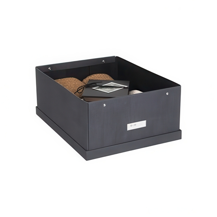 Låda med etiketthållare, BIGSO KATRIN CANVAS, 45 x 34,5 x H 18,5 cm i gruppen Förvaring / Förvaringslådor / BigSo förvaringslådor hos SmartaSaker.se (41793)