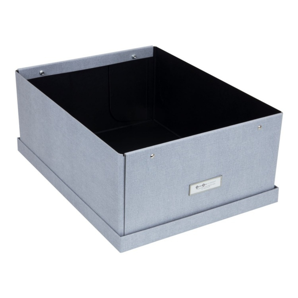 Låda med etiketthållare, BIGSO KATRIN CANVAS, 45 x 34,5 x H 18,5 cm i gruppen Förvaring / Förvaringslådor / BigSo förvaringslådor hos SmartaSaker.se (41793)