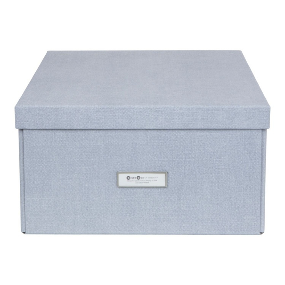 Låda med etiketthållare, BIGSO KATRIN CANVAS, 45 x 34,5 x H 18,5 cm i gruppen Förvaring / Förvaringslådor / BigSo förvaringslådor hos SmartaSaker.se (41793)