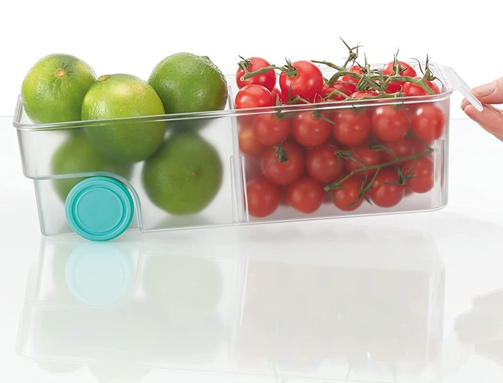 Låda med hjul, JOSEPH JOSEPH COMPACT STORAGE BIN, 10,4 x 30,8 x H 8,5 cm, Transparent i gruppen Förvaring / Köksförvaring / Kylskåpsförvaring hos SmartaSaker.se (41798)