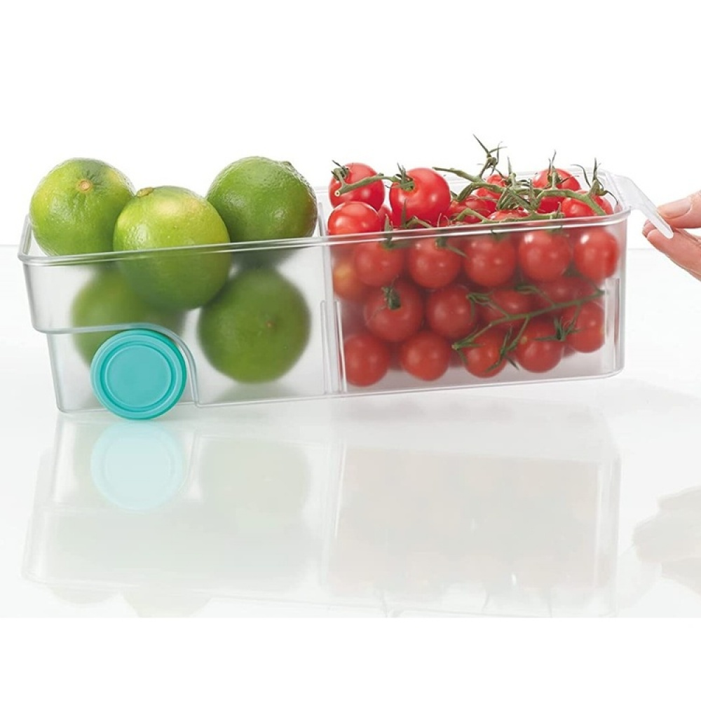 Låda med hjul, JOSEPH JOSEPH COMPACT STORAGE BIN, 10,4 x 30,8 x H 8,5 cm, Transparent i gruppen Förvaring / Köksförvaring / Kylskåpsförvaring hos SmartaSaker.se (41798)