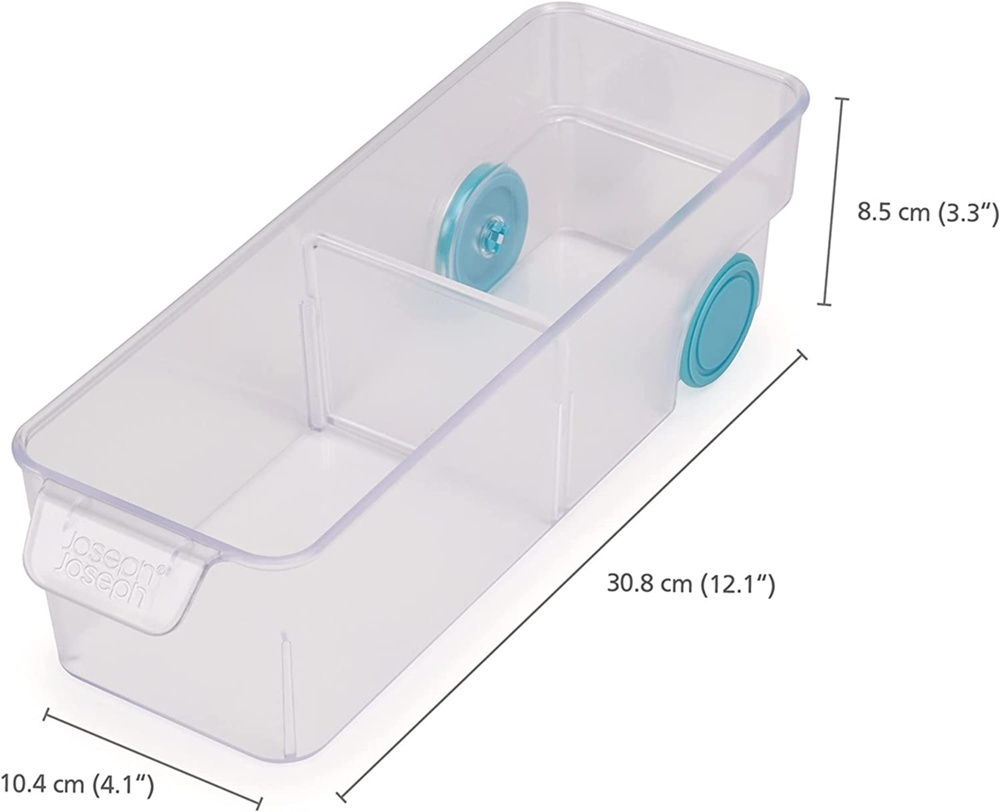 Låda med hjul, JOSEPH JOSEPH COMPACT STORAGE BIN, 10,4 x 30,8 x H 8,5 cm, Transparent i gruppen Förvaring / Köksförvaring / Kylskåpsförvaring hos SmartaSaker.se (41798)