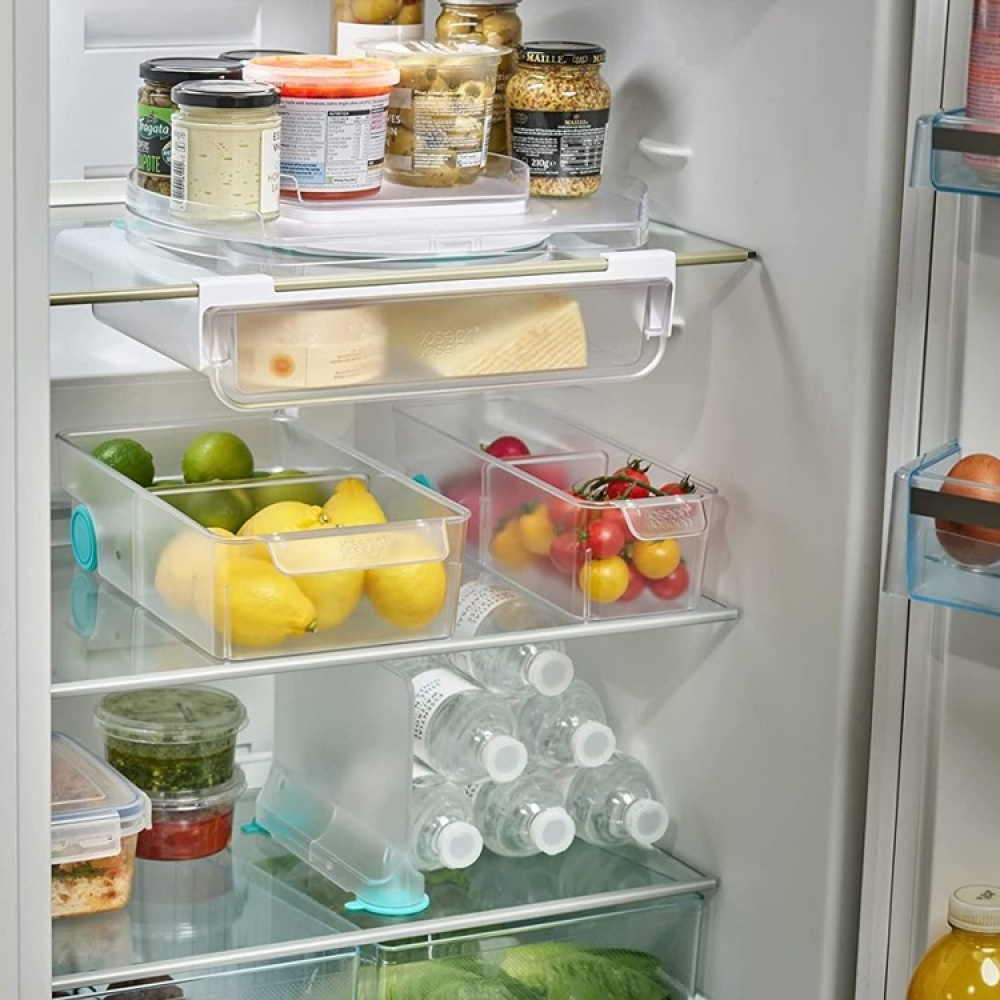 Låda med hjul, JOSEPH JOSEPH COMPACT STORAGE BIN, 10,4 x 30,8 x H 8,5 cm, Transparent i gruppen Förvaring / Köksförvaring / Kylskåpsförvaring hos SmartaSaker.se (41798)