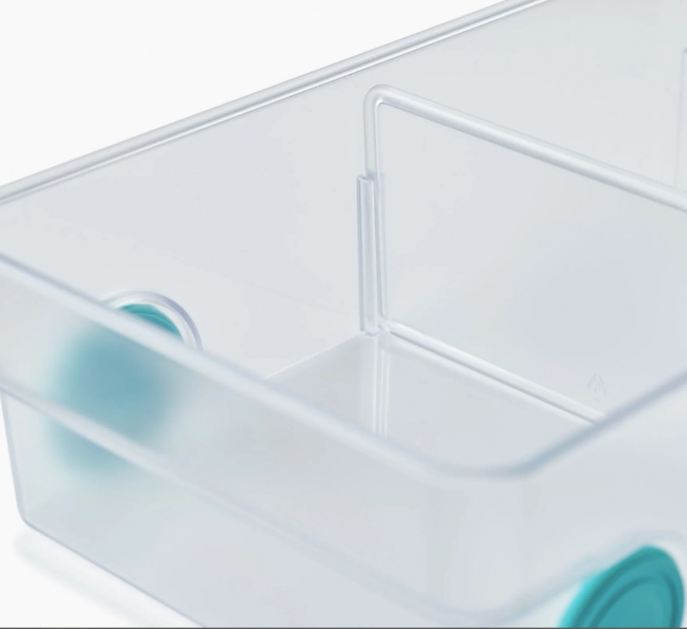 Låda med hjul, JOSEPH JOSEPH LARGE COMPACT STORAGE BIN, 17,4 x 30,8 x H 8,5 cm, Transparent i gruppen Förvaring / Köksförvaring / Kylskåpsförvaring hos SmartaSaker.se (41799)
