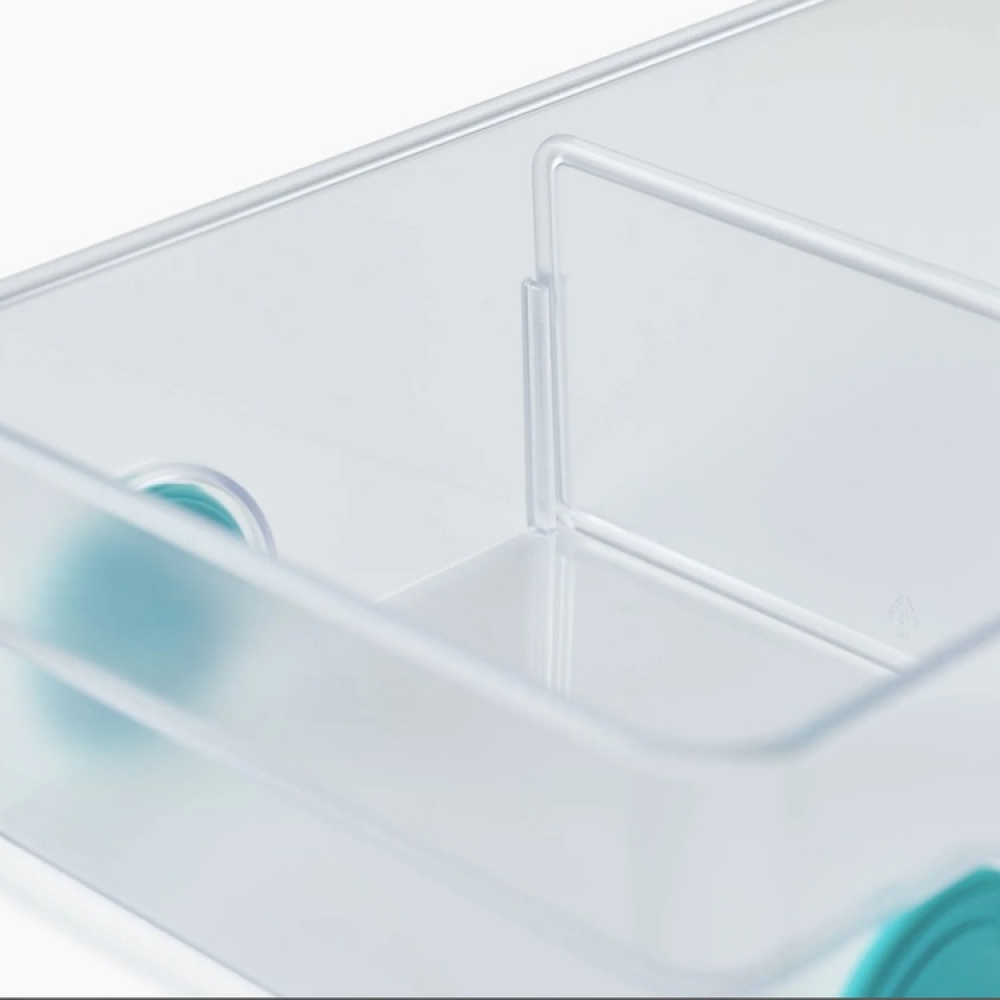 Låda med hjul, JOSEPH JOSEPH LARGE COMPACT STORAGE BIN, 17,4 x 30,8 x H 8,5 cm, Transparent i gruppen Förvaring / Köksförvaring / Kylskåpsförvaring hos SmartaSaker.se (41799)