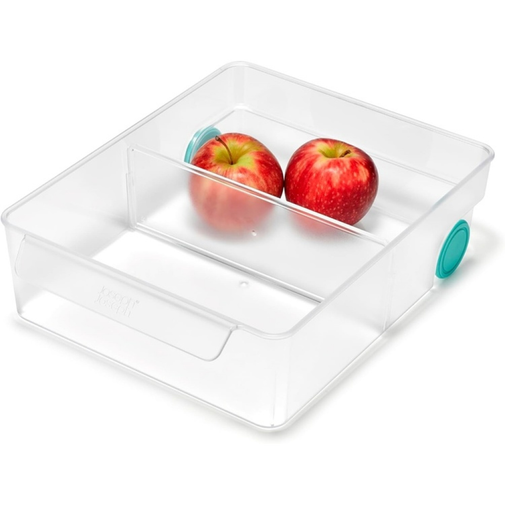 Låda med hjul, JOSEPH JOSEPH XL COMPACT STORAGE BIN, 23,5 x 30,8 x H 8,5 cm, Transparent i gruppen Förvaring / Köksförvaring / Kylskåpsförvaring hos SmartaSaker.se (41800)