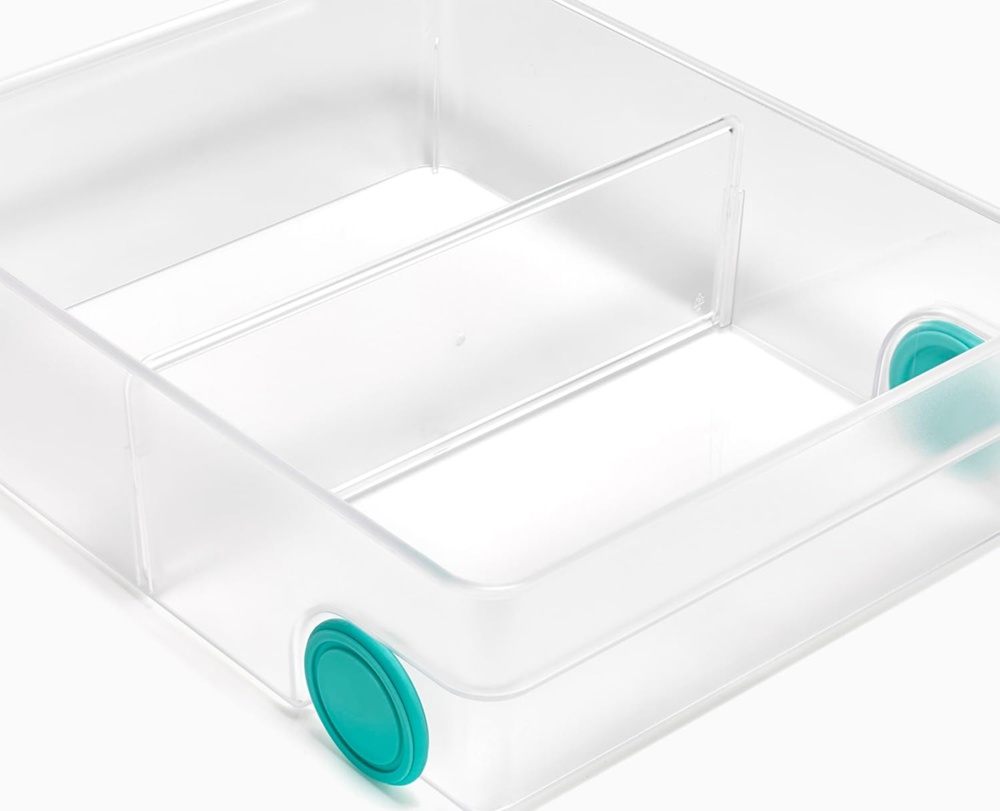 Låda med hjul, JOSEPH JOSEPH XL COMPACT STORAGE BIN, 23,5 x 30,8 x H 8,5 cm, Transparent i gruppen Förvaring / Köksförvaring / Kylskåpsförvaring hos SmartaSaker.se (41800)