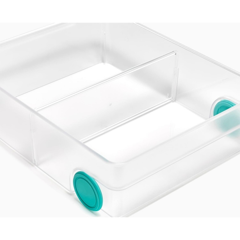 Låda med hjul, JOSEPH JOSEPH XL COMPACT STORAGE BIN, 23,5 x 30,8 x H 8,5 cm, Transparent i gruppen Förvaring / Köksförvaring / Kylskåpsförvaring hos SmartaSaker.se (41800)
