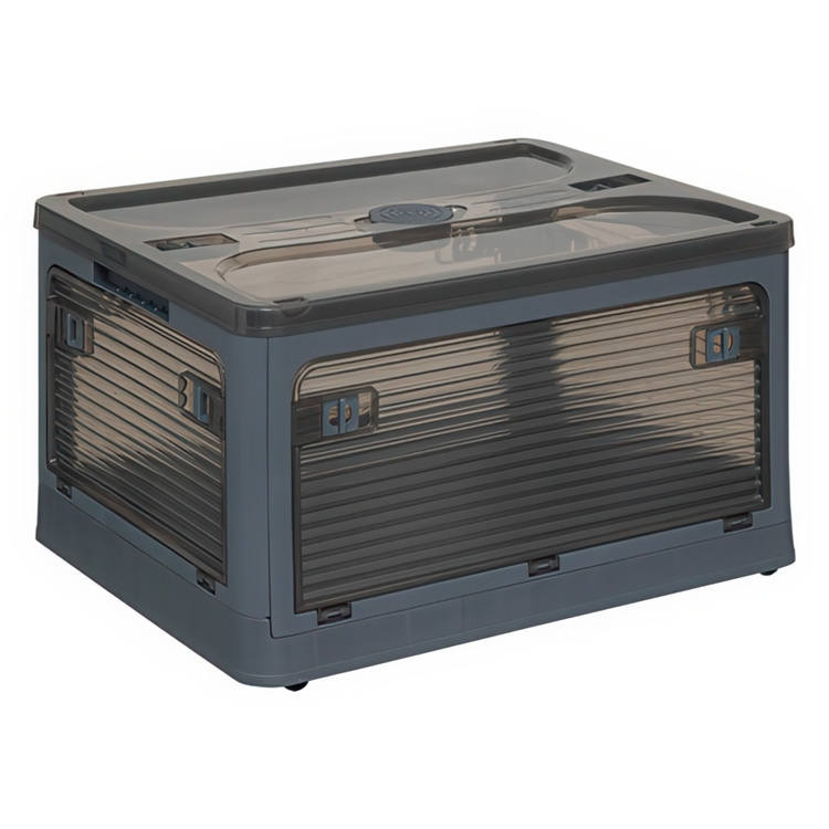 Låda med Hjul, Stapelbar, MOBILE FOLDING BOX, 51,5 x 36 x H 30 cm, Mörkgrå i gruppen Förvaring / Hallförvaring hos SmartaSaker.se (41801)