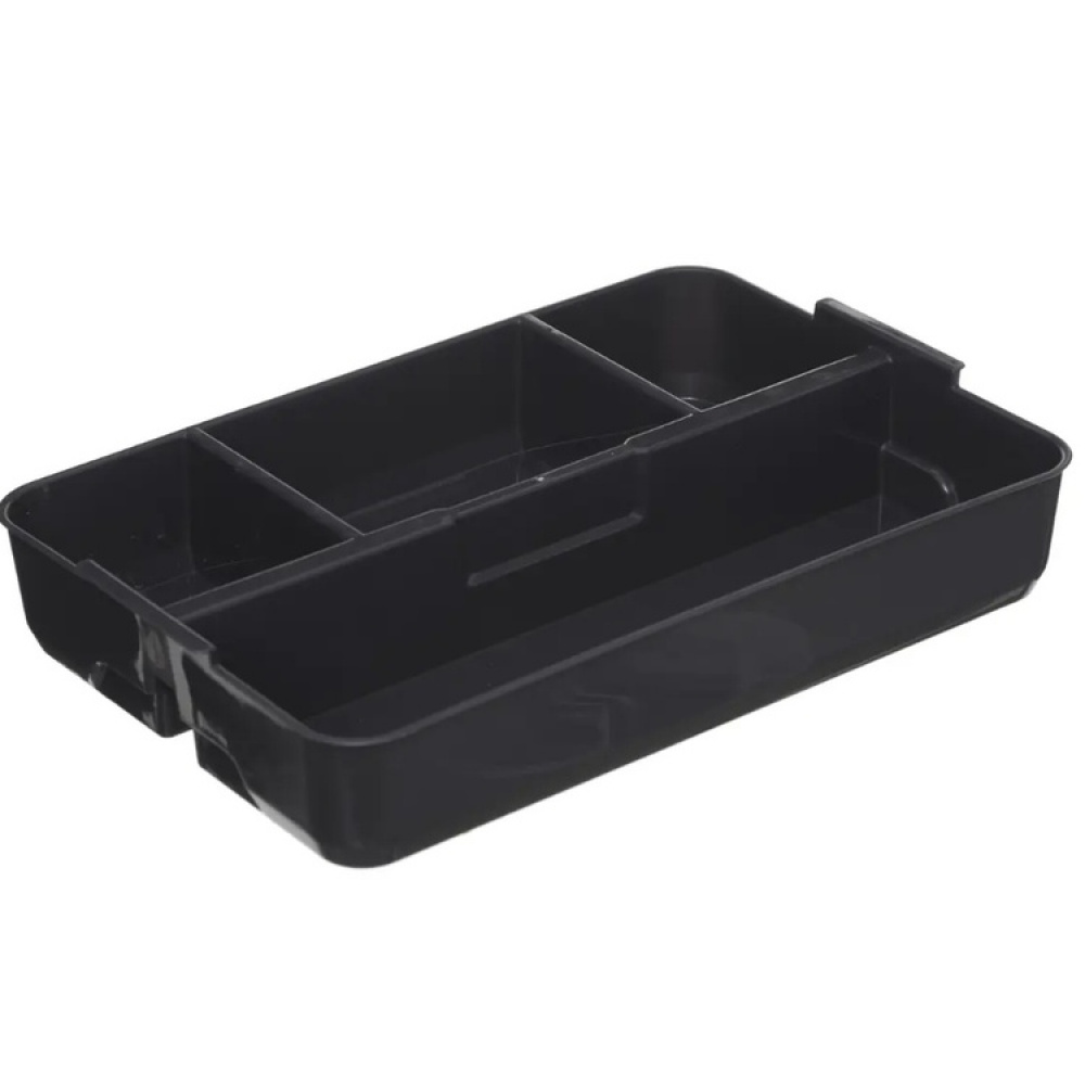 Låda med insats och burkar för sortering, EZY HIGH SORT IT DOUBLE, 30,5 x 21,5 x H 18 cm, Transparent / Grå i gruppen Förvaring / Förvaringslådor hos SmartaSaker.se (41802)