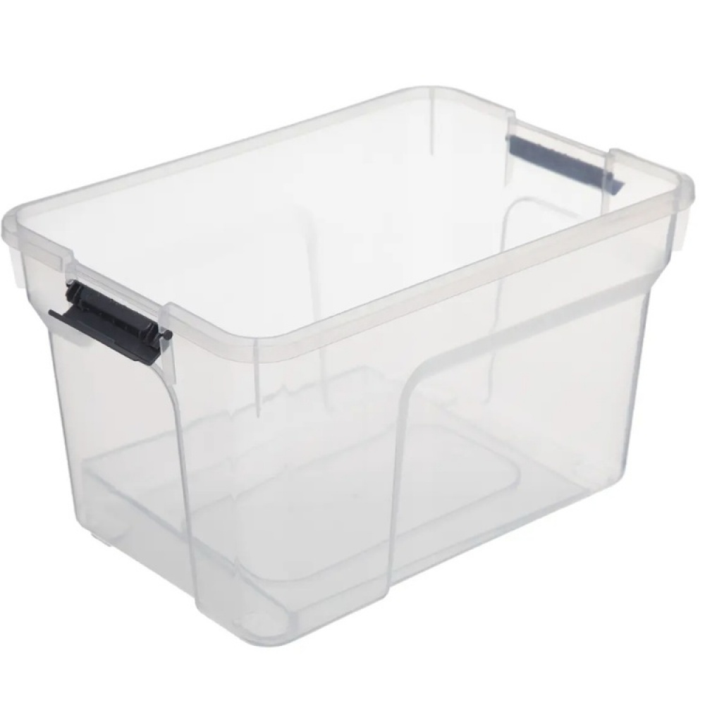 Låda med insats och burkar för sortering, EZY HIGH SORT IT DOUBLE, 30,5 x 21,5 x H 18 cm, Transparent / Grå i gruppen Förvaring / Förvaringslådor hos SmartaSaker.se (41802)