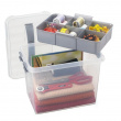 Låda med insats och handtag, 9 Liter, Q-LINE MULTIBOX, 30,7 x 20 x H 22,3 cm Klar / Silvergrå Låda med insats och handtag, 9 Liter, Q-LINE MULTIBOX, 30,7 x 20 x H 22,3 cm Klar / Silvergrå