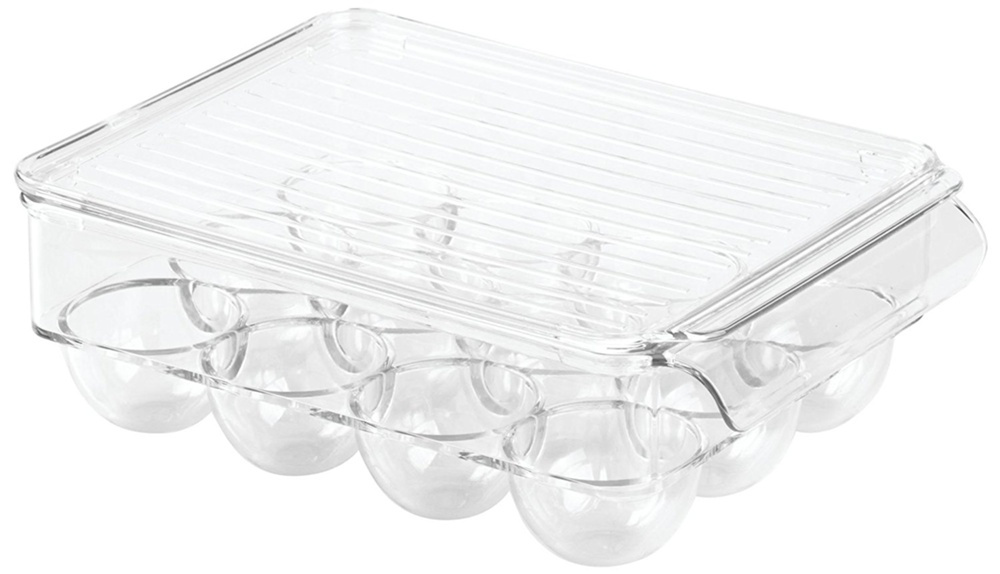 Låda med lock för 12 Ägg, PULLZ SMALL EGG BIN , 22 x 16 x H 8 cm, Transparent i gruppen Förvaring / Köksförvaring / Kylskåpsförvaring hos SmartaSaker.se (41808)