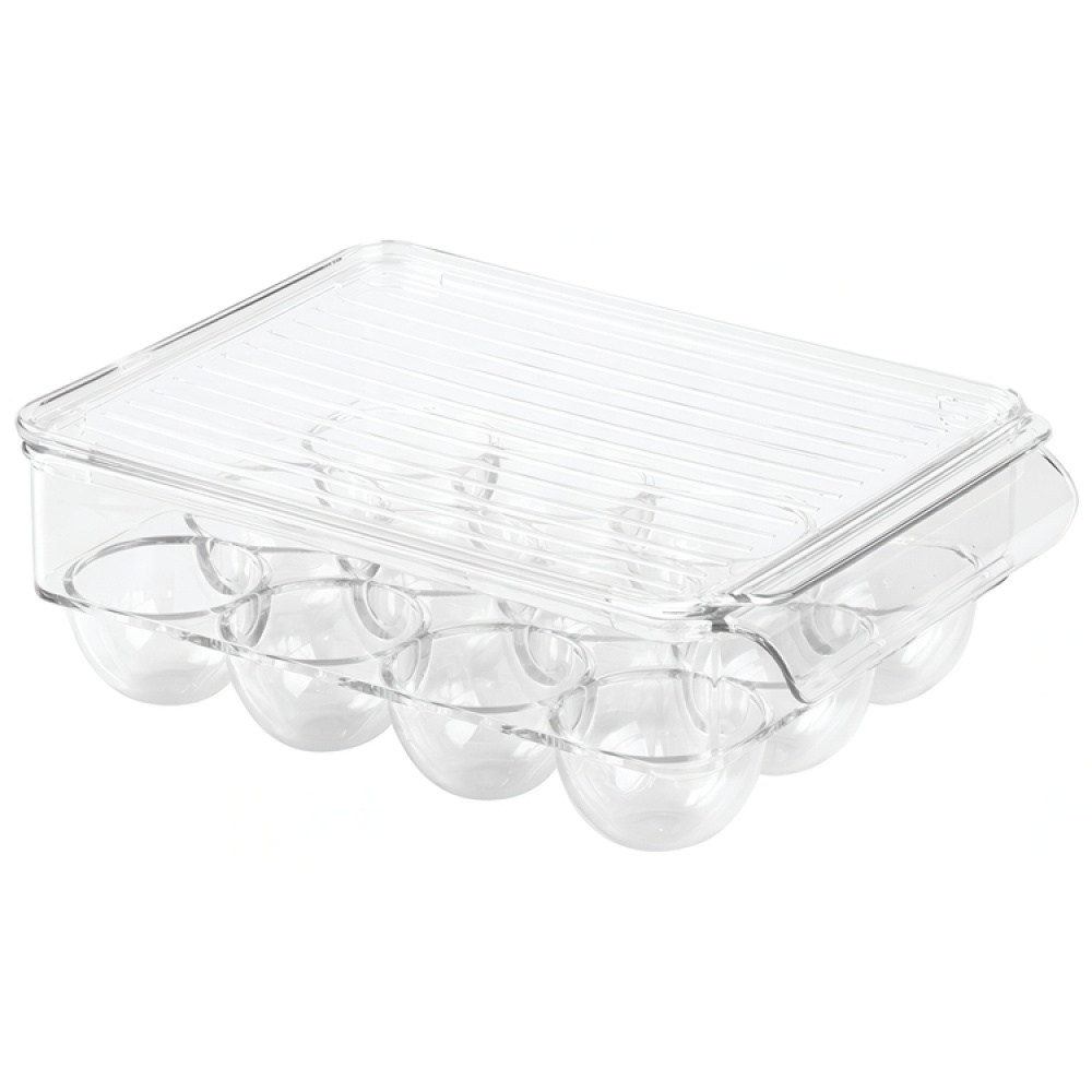 Låda med lock för 12 Ägg, PULLZ SMALL EGG BIN , 22 x 16 x H 8 cm, Transparent i gruppen Förvaring / Köksförvaring / Kylskåpsförvaring hos SmartaSaker.se (41808)