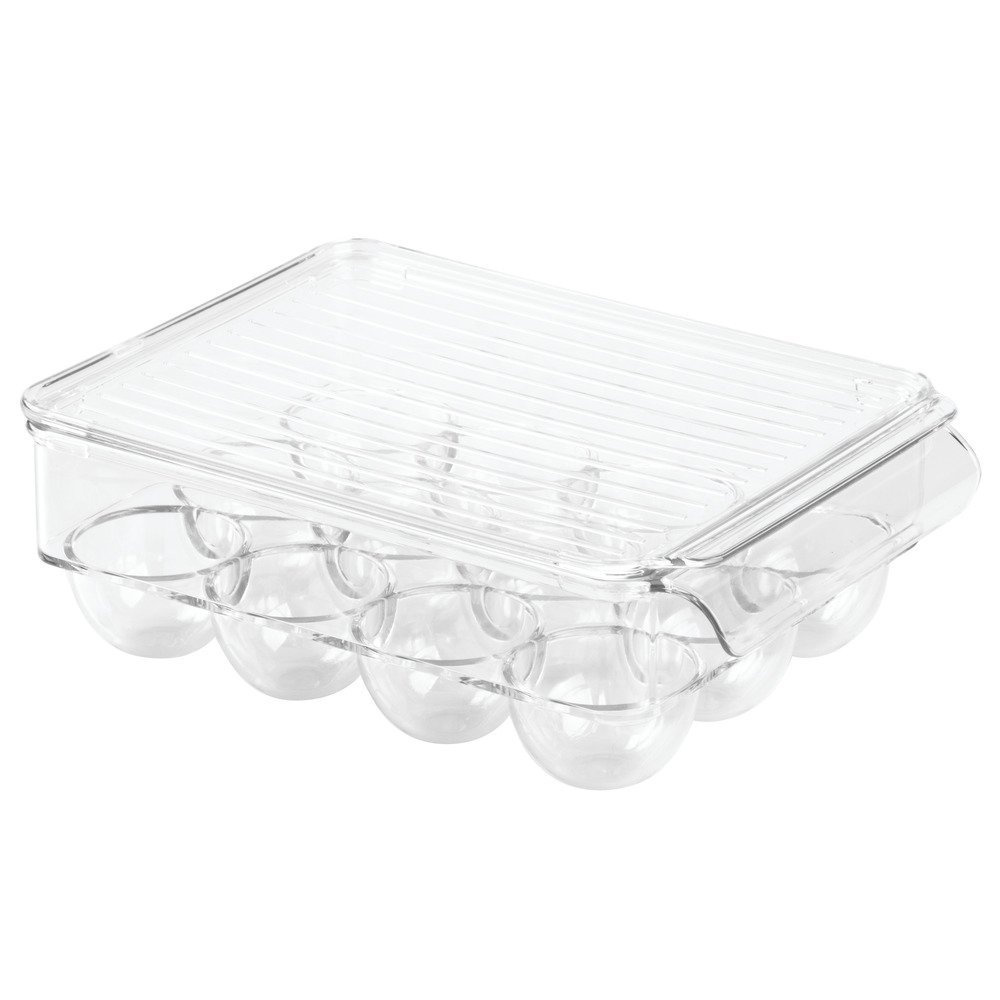 Låda med lock för 12 Ägg, PULLZ SMALL EGG BIN , 22 x 16 x H 8 cm, Transparent i gruppen Förvaring / Köksförvaring / Kylskåpsförvaring hos SmartaSaker.se (41808)