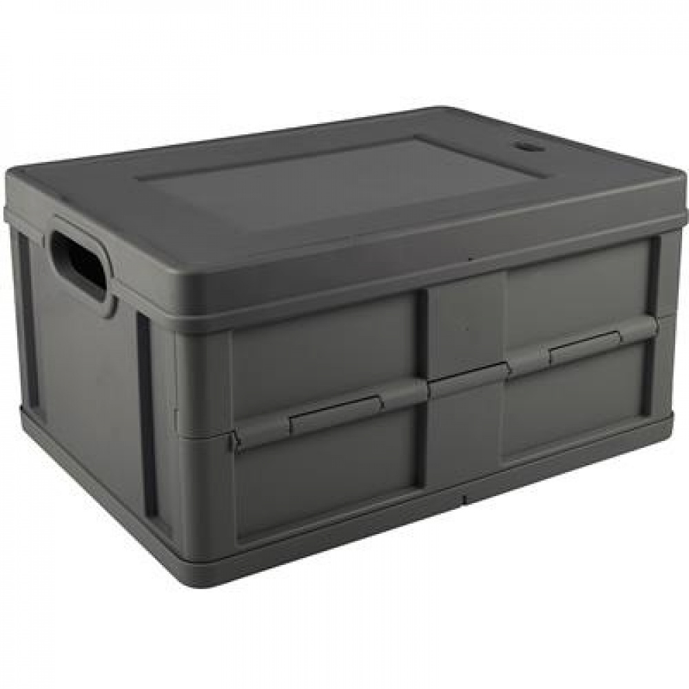 Låda med lock, Hopfällbar, 32 Liter, CLOSED FOLDING BOX, 49 x 36 x 24,5 cm, Mörkgrå i gruppen Förvaring / Förråd- och garageförvaring / Korgar och hinkar hos SmartaSaker.se (41813)