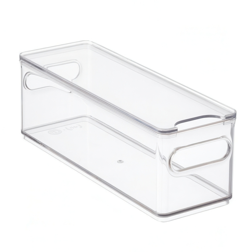 Låda med lock, Långsmal, THE HOME EDIT NARROW BIN, 10,2 x 30,5 x H 10,8 cm, Transparent i gruppen Förvaring / Köksförvaring / Kylskåpsförvaring hos SmartaSaker.se (41814)