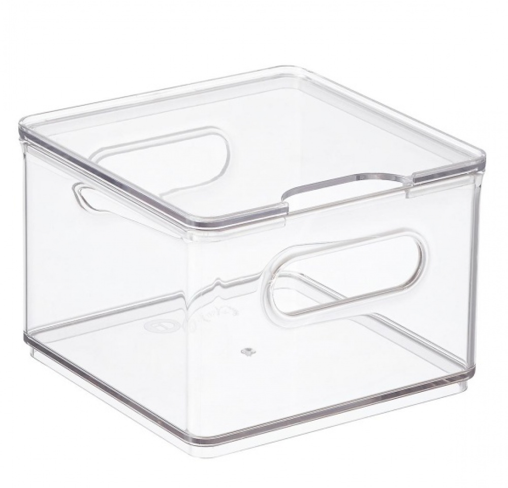 Låda med lock, THE HOME EDIT SMALL FRIDGE BIN, 15,2 x 15,2 x H10,8 cm, Klar i gruppen Förvaring / Köksförvaring / Kylskåpsförvaring hos SmartaSaker.se (41815)
