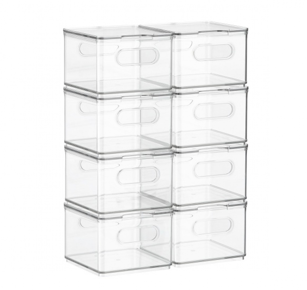 Låda med lock, THE HOME EDIT SMALL FRIDGE BIN, 15,2 x 15,2 x H10,8 cm, Klar i gruppen Förvaring / Köksförvaring / Kylskåpsförvaring hos SmartaSaker.se (41815)