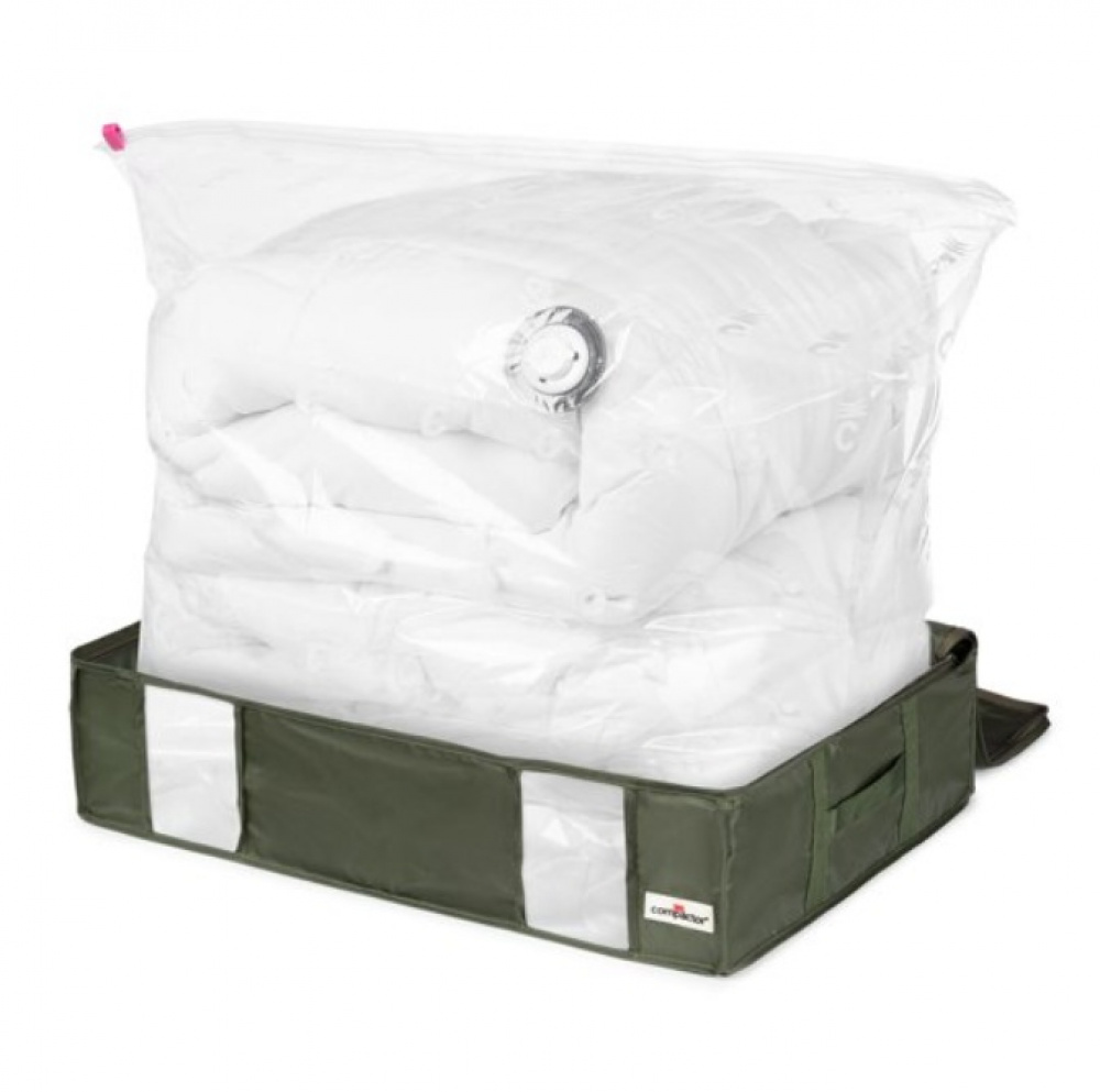 Låda med vakuumpåse, 145 L, ECOLOGICAL GREEN BOX, LARGE, 65 x 45 x H 15,5 cm, Grön i gruppen Förvaring / Garderobsförvaring / Vakuumförvaring / Lådor med vakuumpåsar hos SmartaSaker.se (41818)